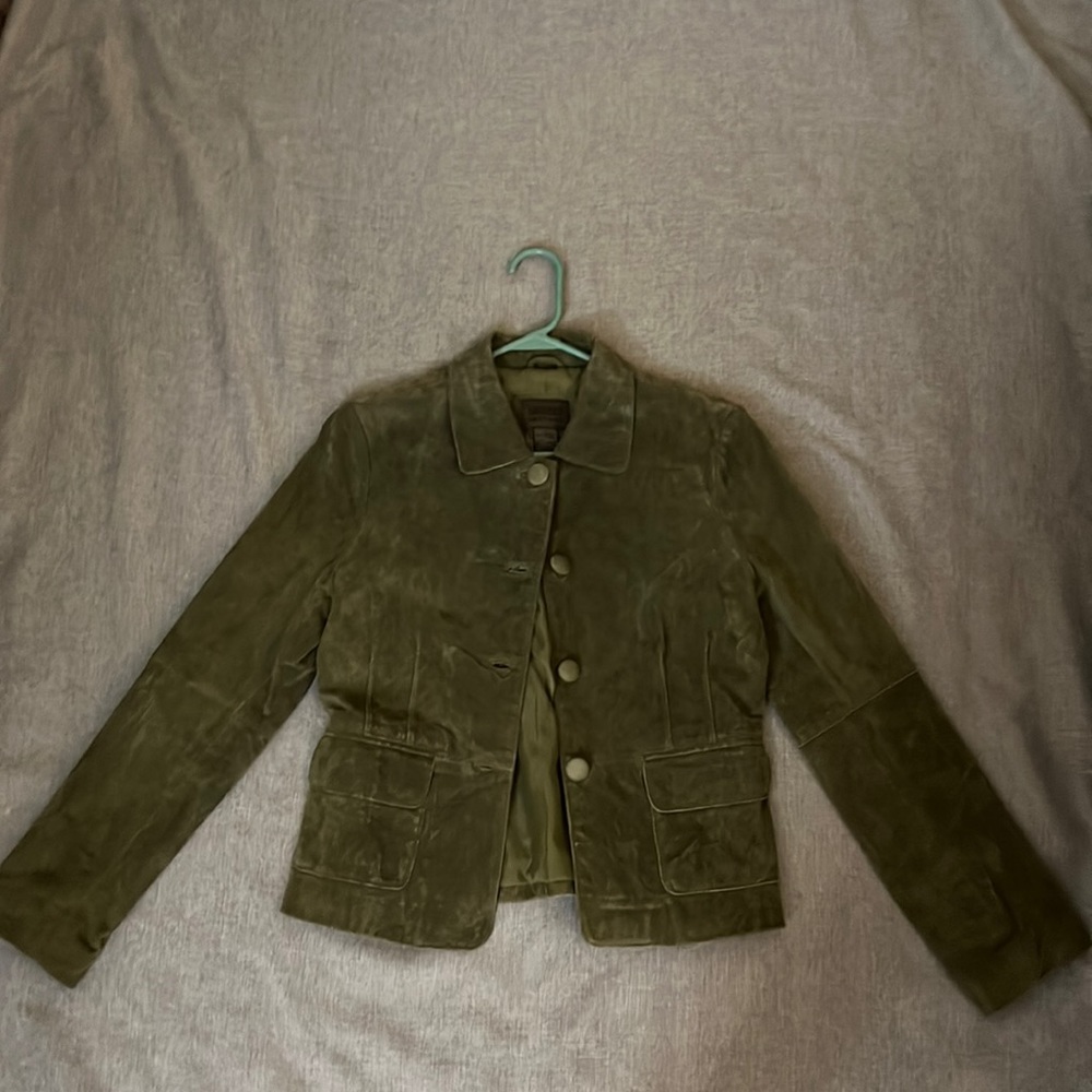 Suede leather jacket